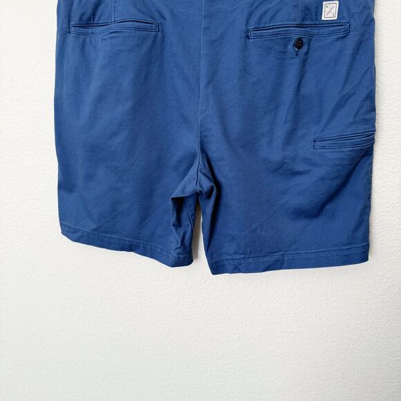 [American Eagle Outfitters] Indigo Blue Chino Shorts Summer Casual Cotton Sz 38 - Picture 8 of 9